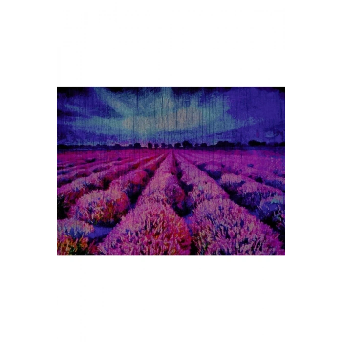 USLUCAN ALIŞVERİŞ Mor Çiçek Tarlası Canvas Tablo (50x70)