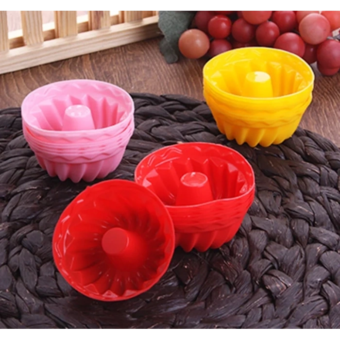 USLUCAN ALIŞVERİŞ Muffin Kek Kalıbı Silikon 6 Adet