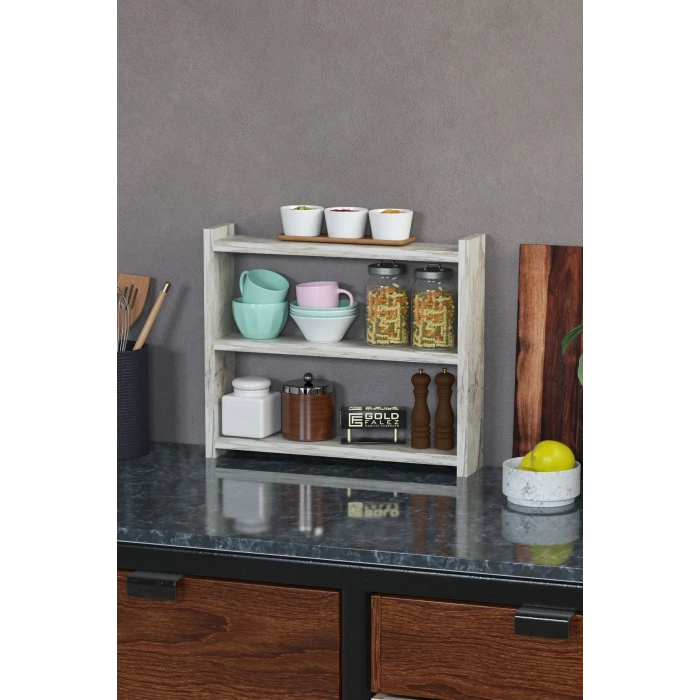 USLUCAN ALIŞVERİŞ Mutfak Rafı Tezgah Üstü Organizer Efes