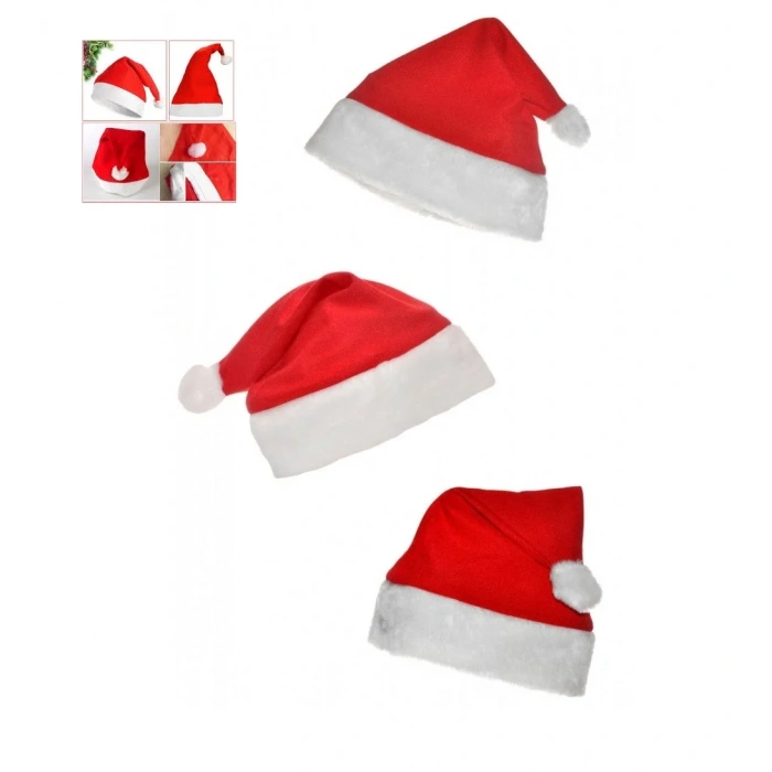 USLUCAN ALIŞVERİŞ Noel Baba Şapkası 3 Adet Set