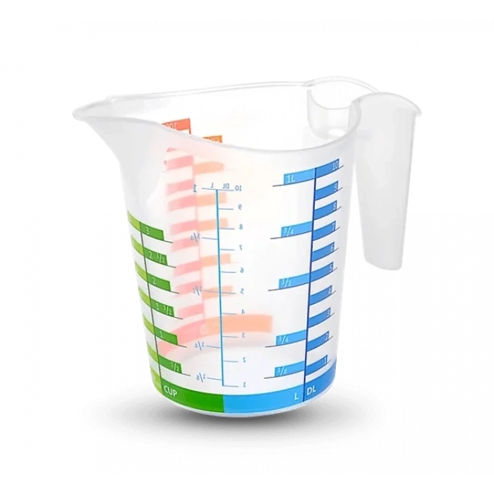 USLUCAN ALIŞVERİŞ Ölçü Kabı Dereceli Renkli 1000 ML