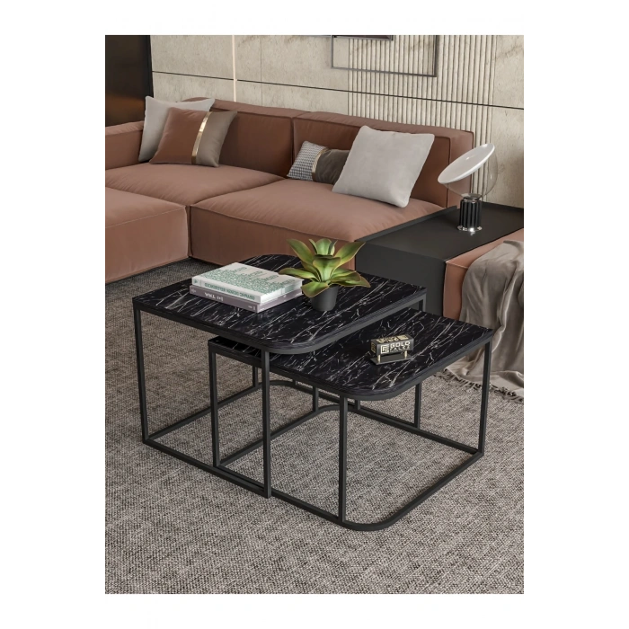 USLUCAN ALIŞVERİŞ Orta Sehpa Damla İkili Lüx Bendir