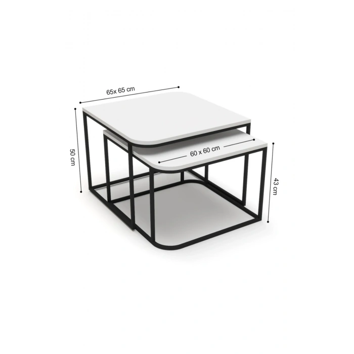 USLUCAN ALIŞVERİŞ Orta Sehpa Damla İkili Lüx Bendir