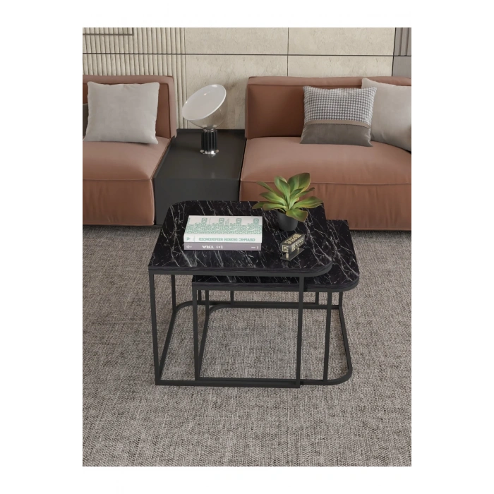 USLUCAN ALIŞVERİŞ Orta Sehpa Damla İkili Lüx Bendir