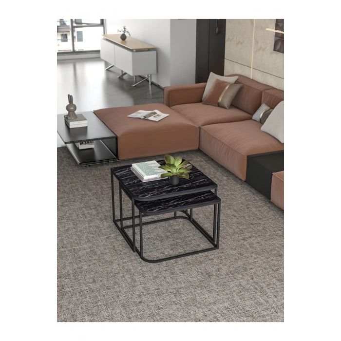 USLUCAN ALIŞVERİŞ Orta Sehpa Damla İkili Lüx Bendir