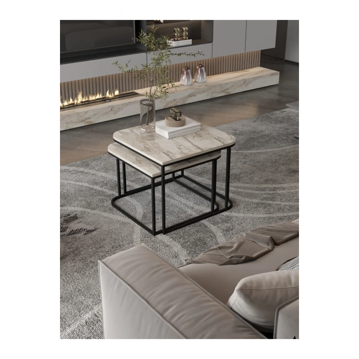 USLUCAN ALIŞVERİŞ Orta Sehpa Damla İkili Lüx Efes