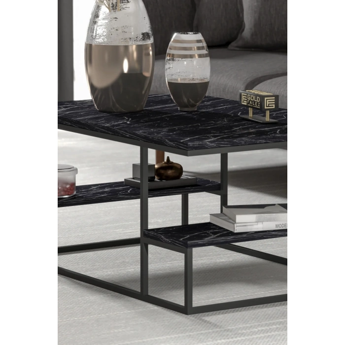 USLUCAN ALIŞVERİŞ Orta Sehpa Delux Raflı Bendir