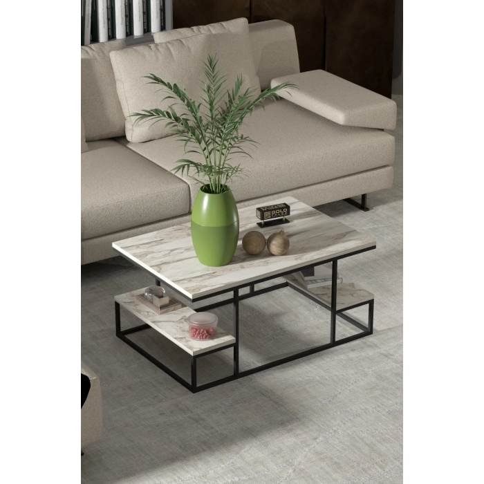 USLUCAN ALIŞVERİŞ Orta Sehpa Delux Raflı Efes