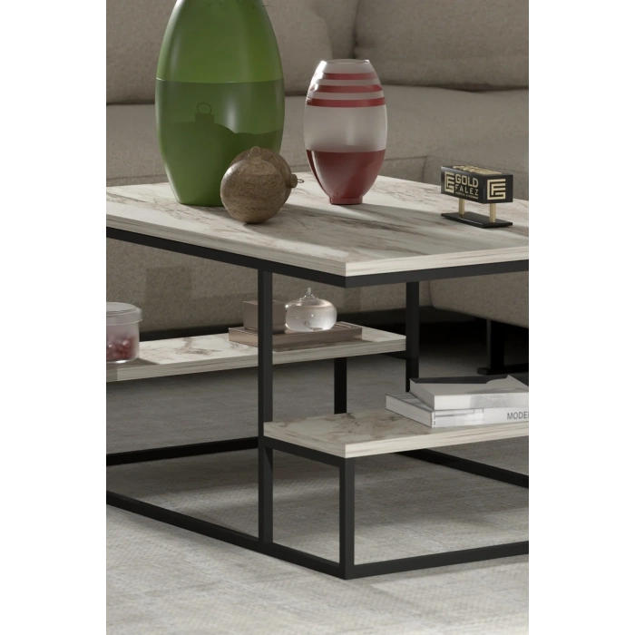 USLUCAN ALIŞVERİŞ Orta Sehpa Delux Raflı Efes