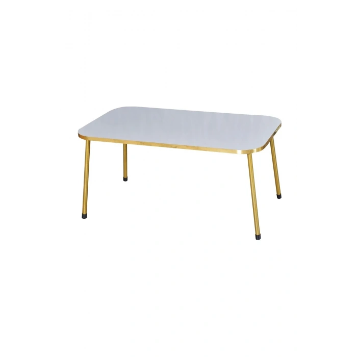 USLUCAN ALIŞVERİŞ Orta Sehpa Efes Elips Metal Ayak Çift Gold