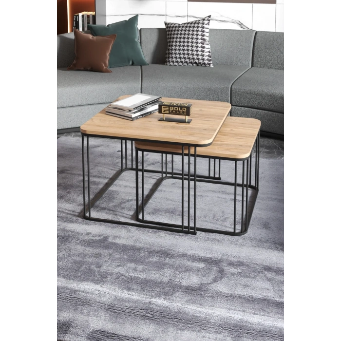 USLUCAN ALIŞVERİŞ Orta Sehpa İkili Alize Atlantik Çam