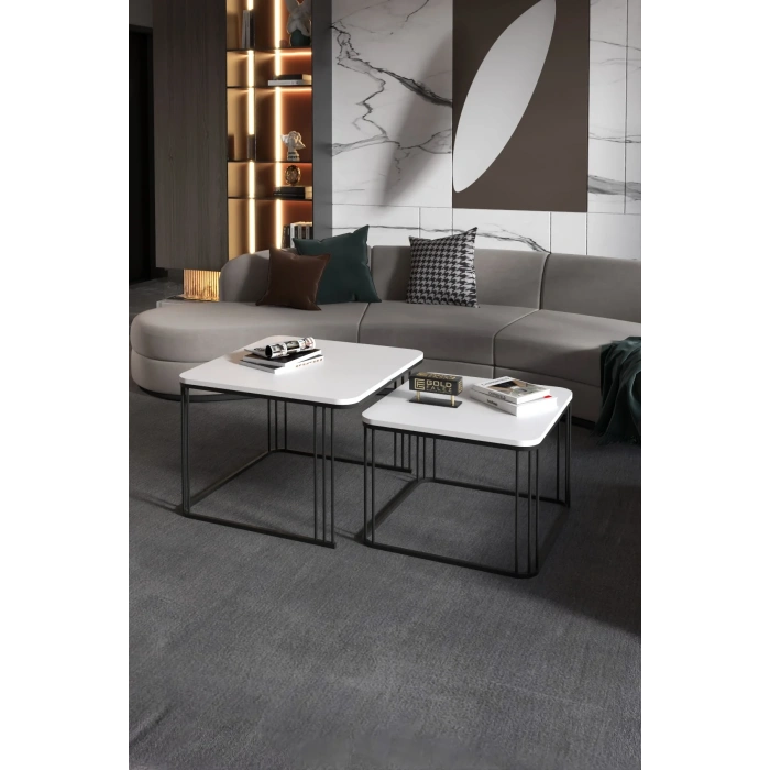 USLUCAN ALIŞVERİŞ Orta Sehpa İkili Alize Beyaz