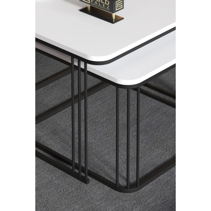 USLUCAN ALIŞVERİŞ Orta Sehpa İkili Alize Beyaz