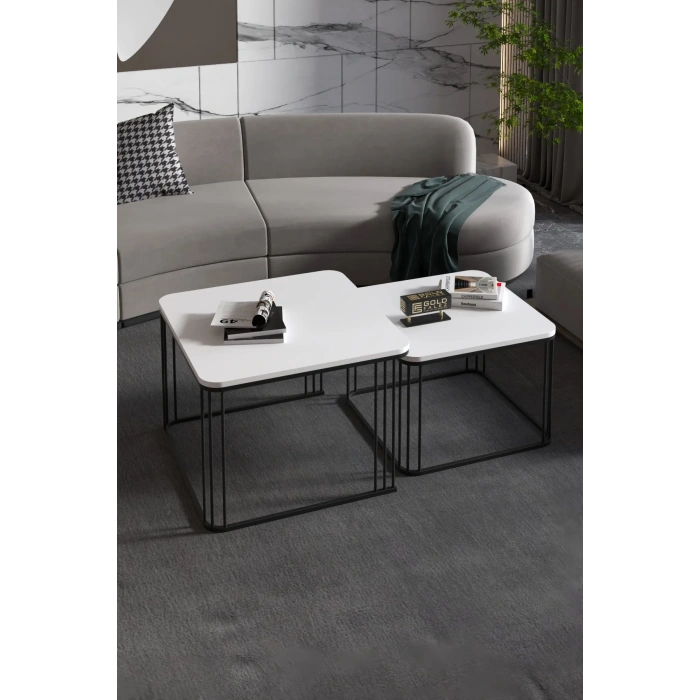 USLUCAN ALIŞVERİŞ Orta Sehpa İkili Alize Beyaz