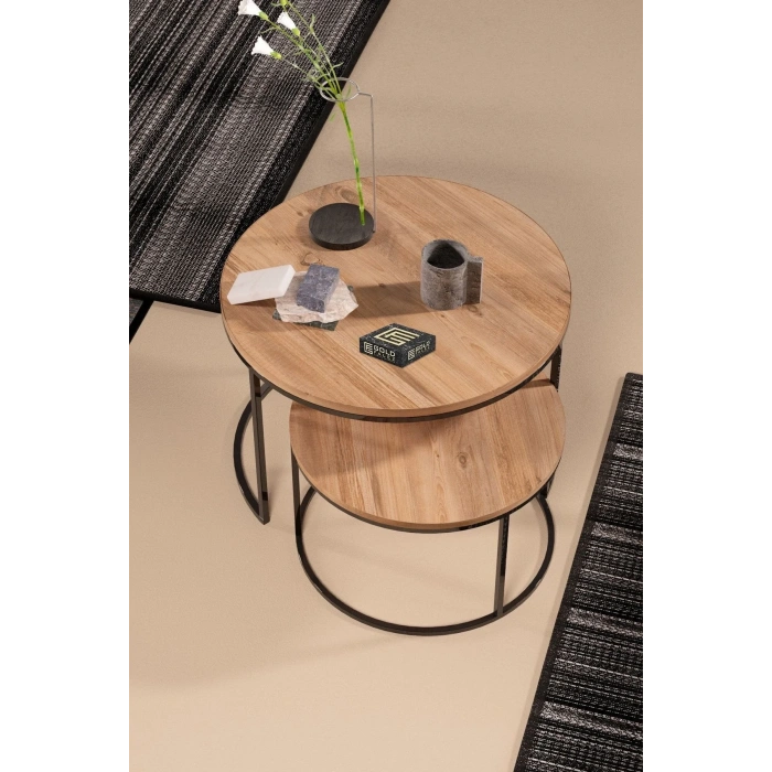 USLUCAN ALIŞVERİŞ Orta Sehpa Ikili Lüx Specıal Ceviz