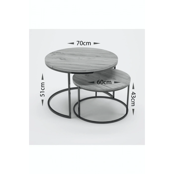 USLUCAN ALIŞVERİŞ Orta Sehpa Ikili Lüx Specıal Ceviz