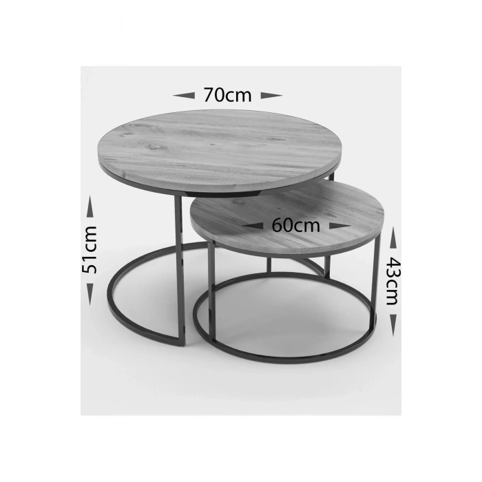 USLUCAN ALIŞVERİŞ Orta Sehpa Ikili Lüx Specıal Gold Efes