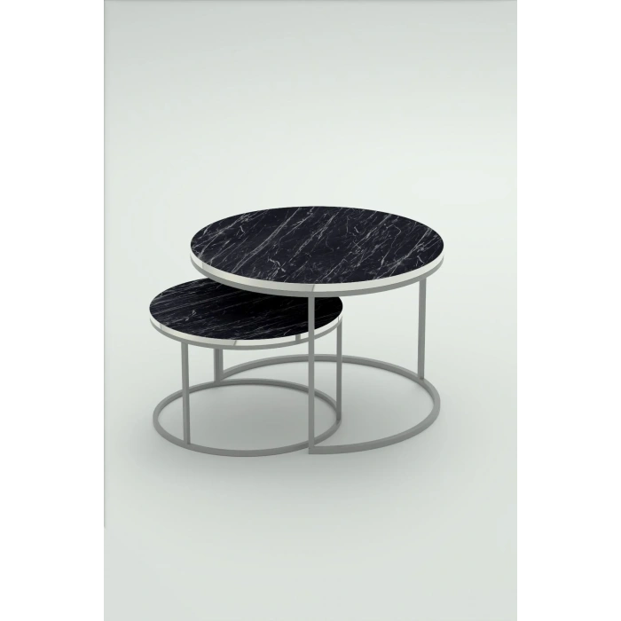 USLUCAN ALIŞVERİŞ Orta Sehpa Ikili Lüx Specıal Gümüş Bendir