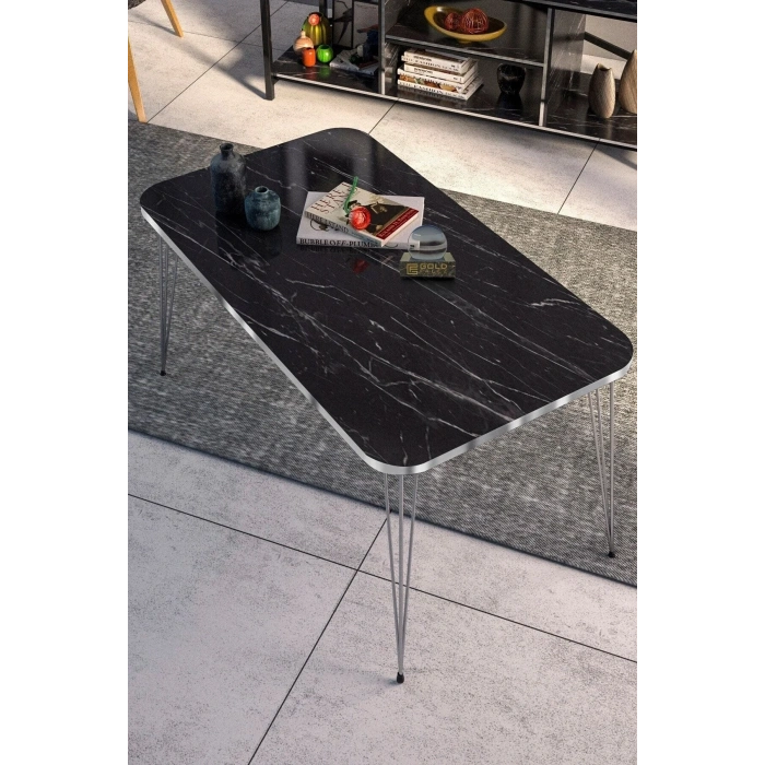 USLUCAN ALIŞVERİŞ Orta Sehpa Kare Gümüş Bendir Tel