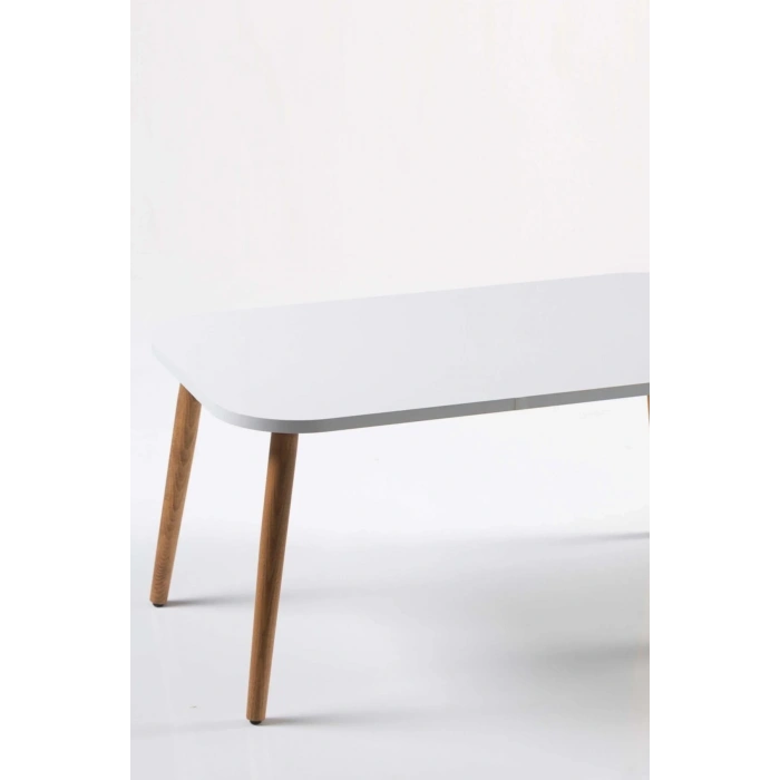 USLUCAN ALIŞVERİŞ Orta Sehpa Kr Ahşap Torna Ayak Krem