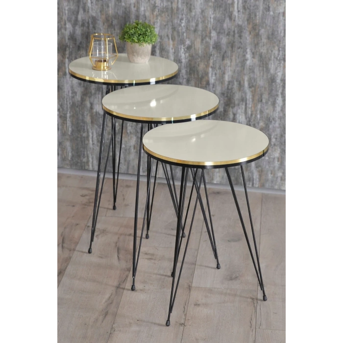 USLUCAN ALIŞVERİŞ Orta Sehpa Kr Gold Efes Tel