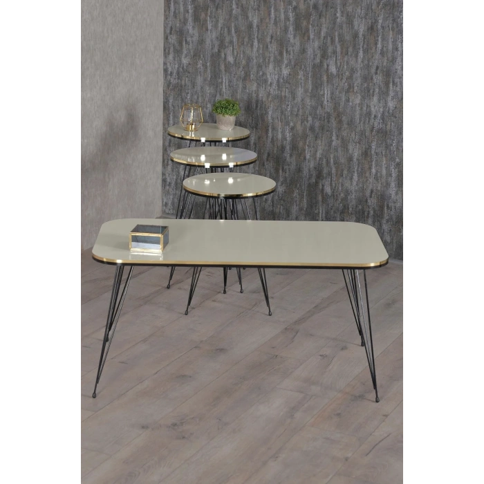 USLUCAN ALIŞVERİŞ Orta Sehpa Kr Gold Efes Tel