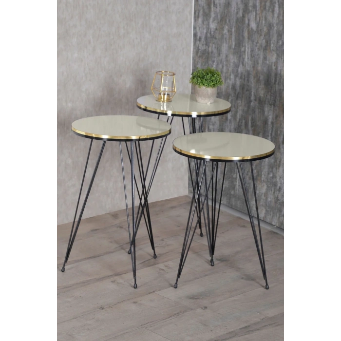 USLUCAN ALIŞVERİŞ Orta Sehpa Kr Gold Efes Tel