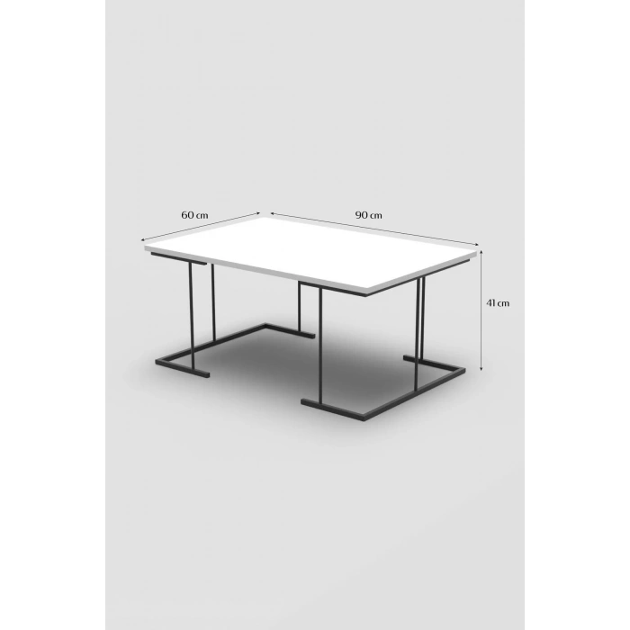 USLUCAN ALIŞVERİŞ ORTA SEHPA SOLO GÜMÜŞ BEYAZ