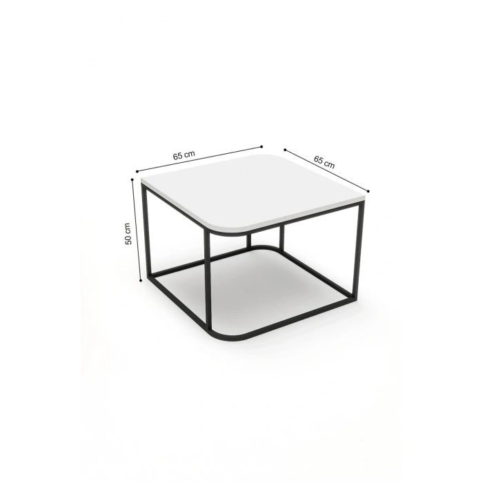 USLUCAN ALIŞVERİŞ Orta Sehpa Tekli Damla Beyaz