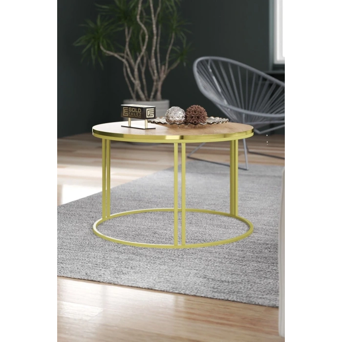 USLUCAN ALIŞVERİŞ Orta Sehpa Tekli Special Lüx Gold Ceviz