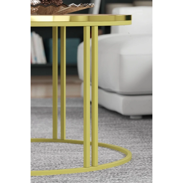 USLUCAN ALIŞVERİŞ Orta Sehpa Tekli Special Lüx Gold Ceviz