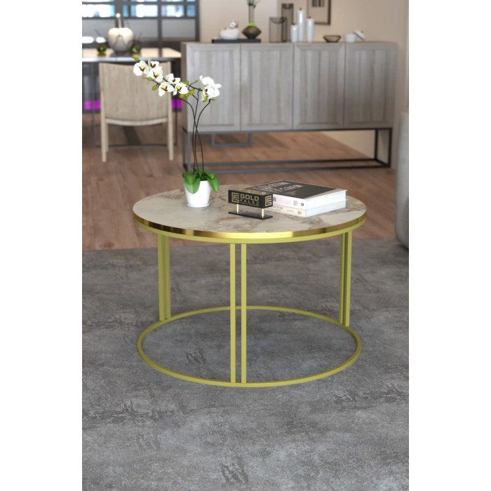 USLUCAN ALIŞVERİŞ Orta Sehpa Tekli Special Lüx Gold Efes