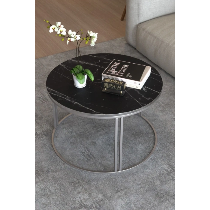 USLUCAN ALIŞVERİŞ Orta Sehpa Tekli Special Lüx Gümüş Bendir