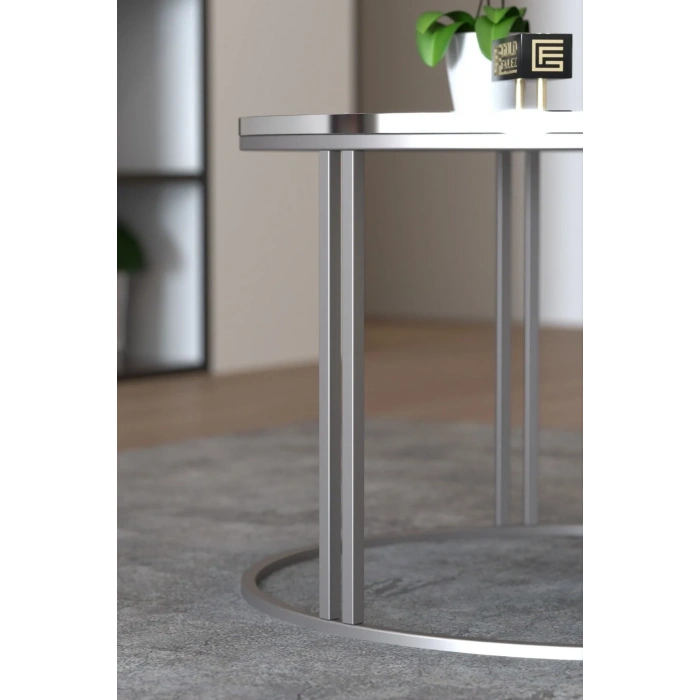 USLUCAN ALIŞVERİŞ Orta Sehpa Tekli Special Lüx Gümüş Bendir