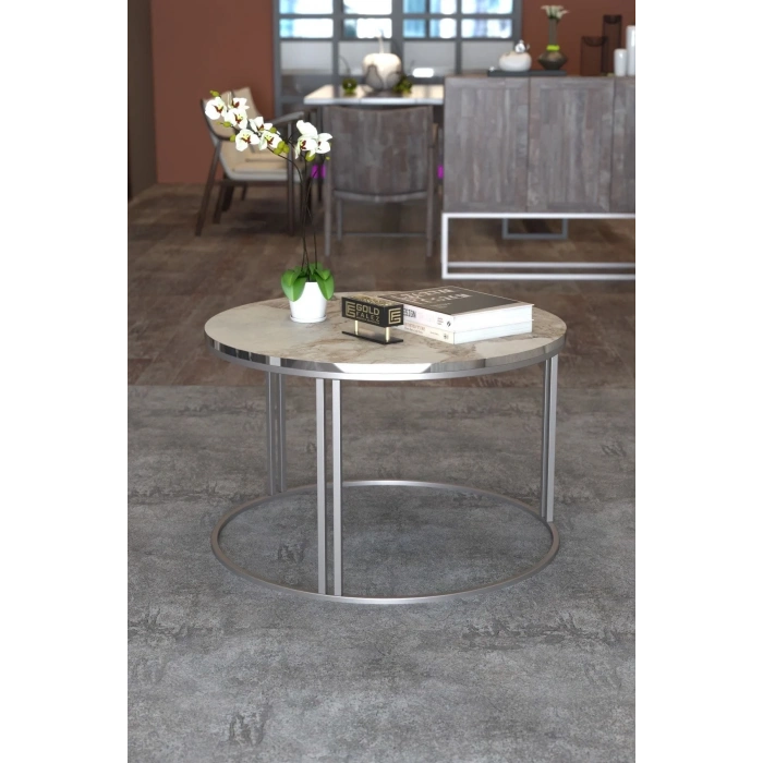 USLUCAN ALIŞVERİŞ Orta Sehpa Tekli Special Lüx Gümüş Efes