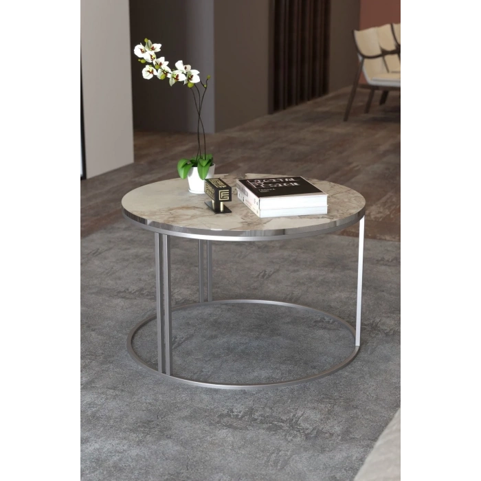 USLUCAN ALIŞVERİŞ Orta Sehpa Tekli Special Lüx Gümüş Efes