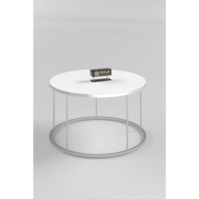 USLUCAN ALIŞVERİŞ ORTA SEHPA TERRA LÜX GÜMÜŞ BEYAZ