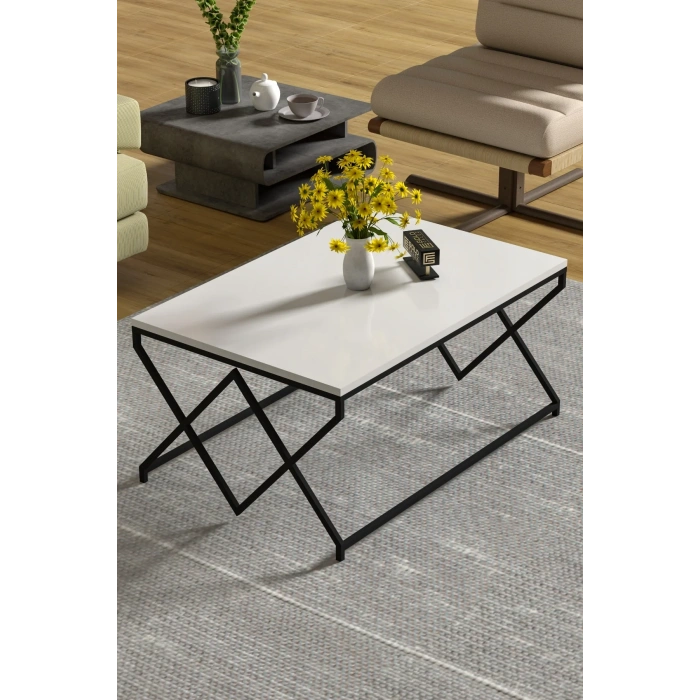 USLUCAN ALIŞVERİŞ ORTA SEHPA V LÜX BEYAZ