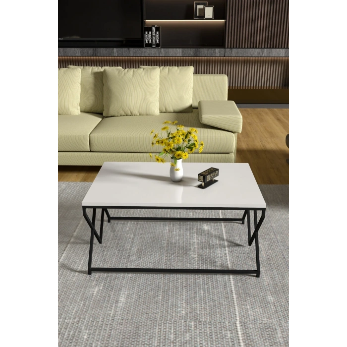 USLUCAN ALIŞVERİŞ ORTA SEHPA V LÜX BEYAZ