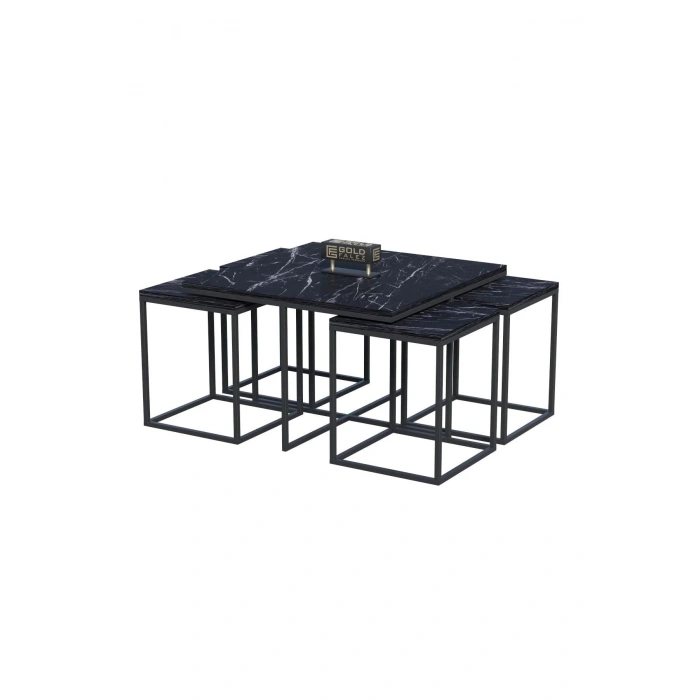 USLUCAN ALIŞVERİŞ Orta Sehpa Ve Zigon Sehpa 5li Lüx Set Bendir