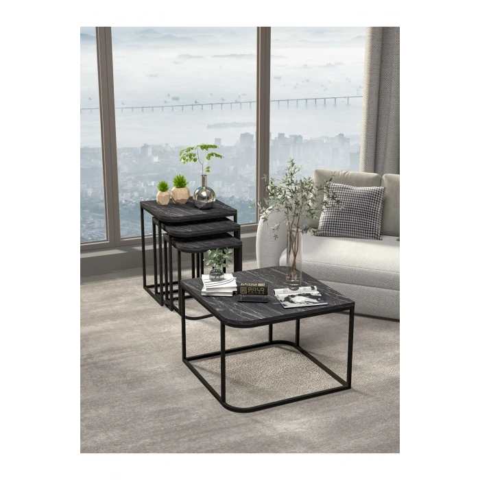 USLUCAN ALIŞVERİŞ Orta Sehpa Ve Zigon Sehpa Damla Bendir