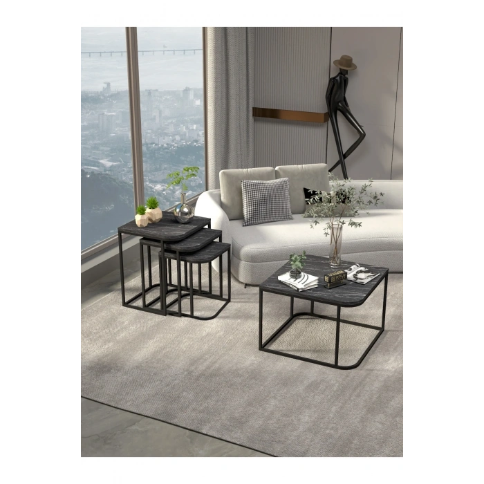 USLUCAN ALIŞVERİŞ Orta Sehpa Ve Zigon Sehpa Damla Bendir