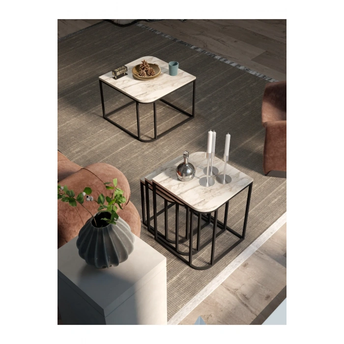 USLUCAN ALIŞVERİŞ Orta Sehpa Ve Zigon Sehpa Damla Efes