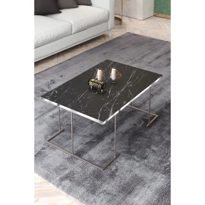 USLUCAN ALIŞVERİŞ ORTA SEHPA VE ZİGON SEHPA SOLO SET GÜMÜŞ BENDİR