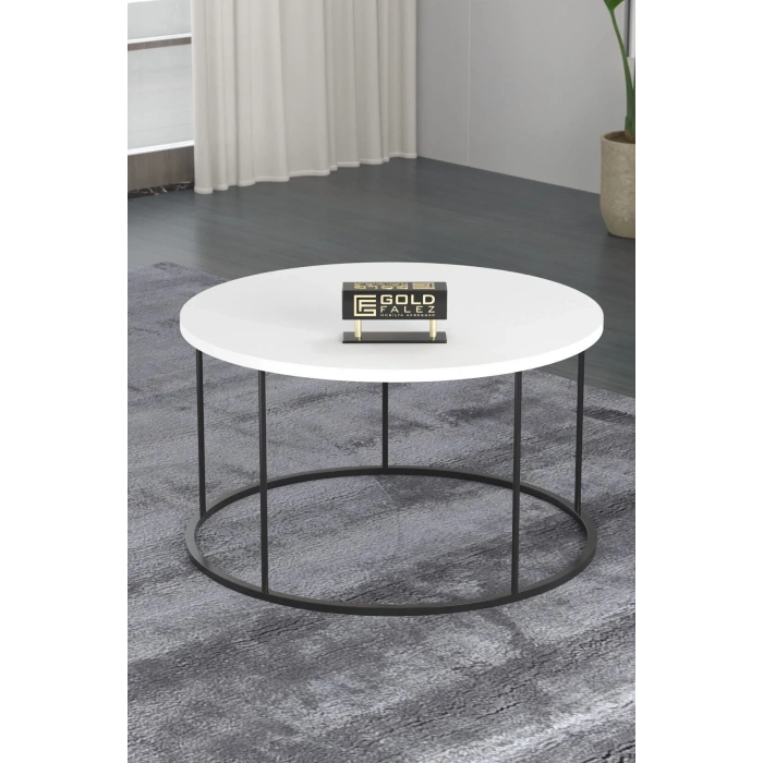 USLUCAN ALIŞVERİŞ ORTA SEHPA VE ZİGON SEHPA TERRA SET BEYAZ