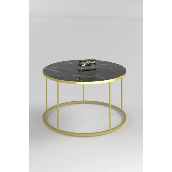 USLUCAN ALIŞVERİŞ ORTA SEHPA VE ZİGON SEHPA TERRA SET GOLD BENDİR