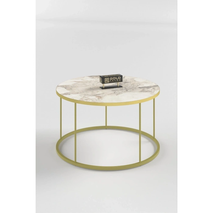 USLUCAN ALIŞVERİŞ ORTA SEHPA VE ZİGON SEHPA TERRA SET GOLD EFES