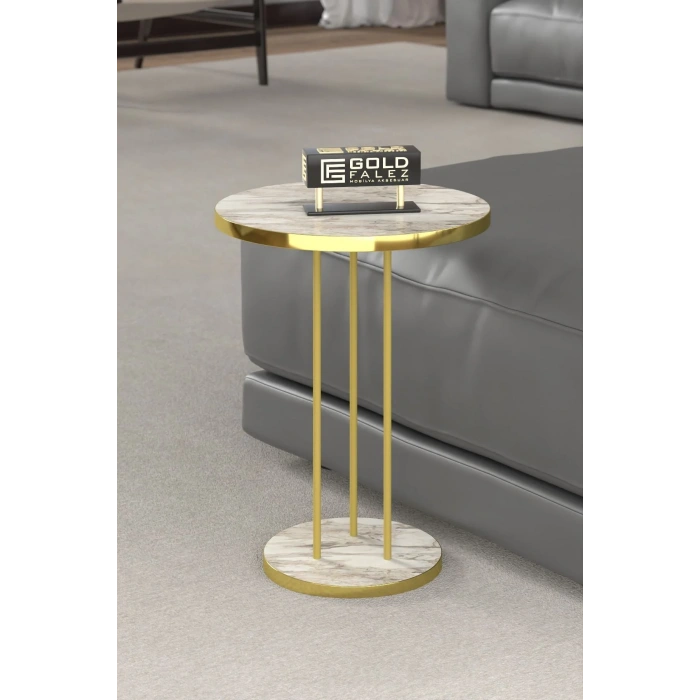 USLUCAN ALIŞVERİŞ ORTA SEHPA VE ZİGON SEHPA TERRA SET GOLD EFES