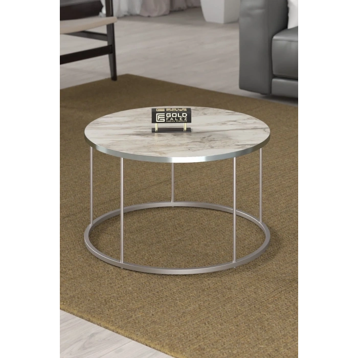 USLUCAN ALIŞVERİŞ ORTA SEHPA VE ZİGON SEHPA TERRA SET GÜMÜŞ EFES