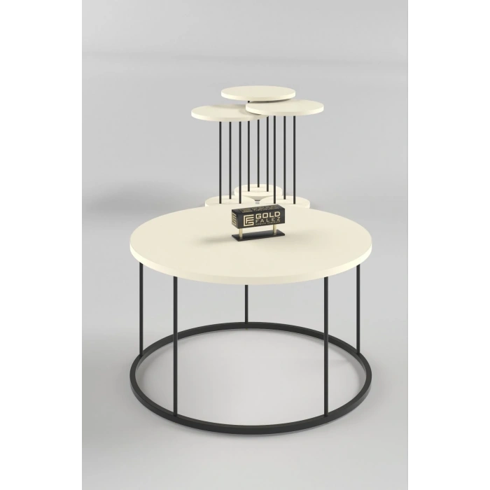 USLUCAN ALIŞVERİŞ ORTA SEHPA VE ZİGON SEHPA TERRA SET KREM